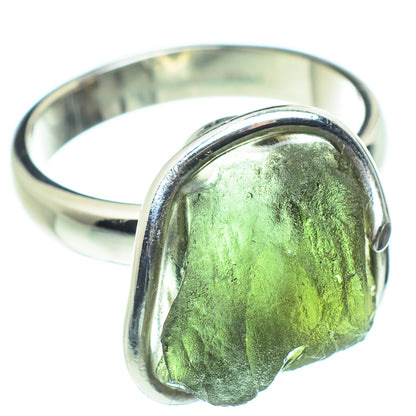 Czech Moldavite Rings handcrafted by Ana Silver Co - RING58140