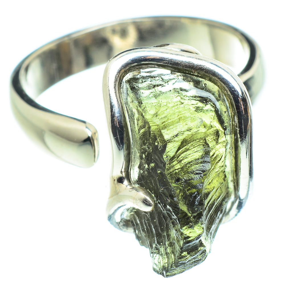 Czech Moldavite Rings handcrafted by Ana Silver Co - RING58142