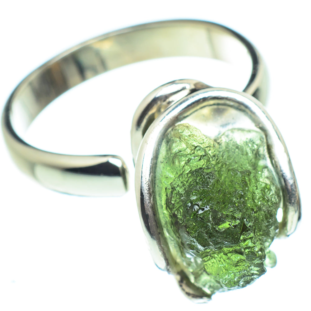 Czech Moldavite Rings handcrafted by Ana Silver Co - RING58143