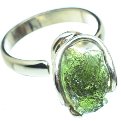 Czech Moldavite Rings handcrafted by Ana Silver Co - RING58143