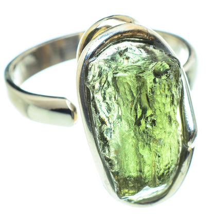 Czech Moldavite Rings handcrafted by Ana Silver Co - RING58144