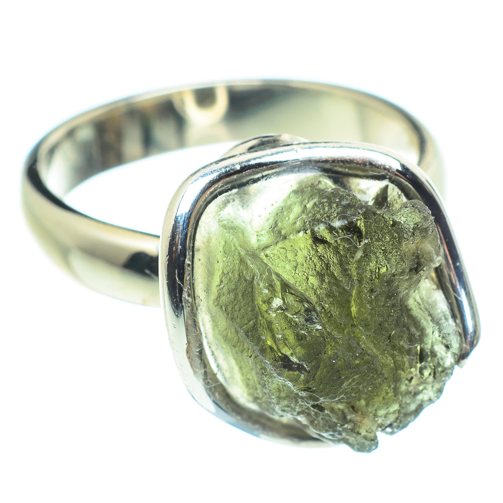 Czech Moldavite Rings handcrafted by Ana Silver Co - RING58149