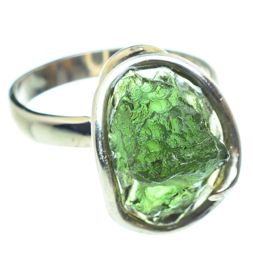 Czech Moldavite Rings handcrafted by Ana Silver Co - RING58150