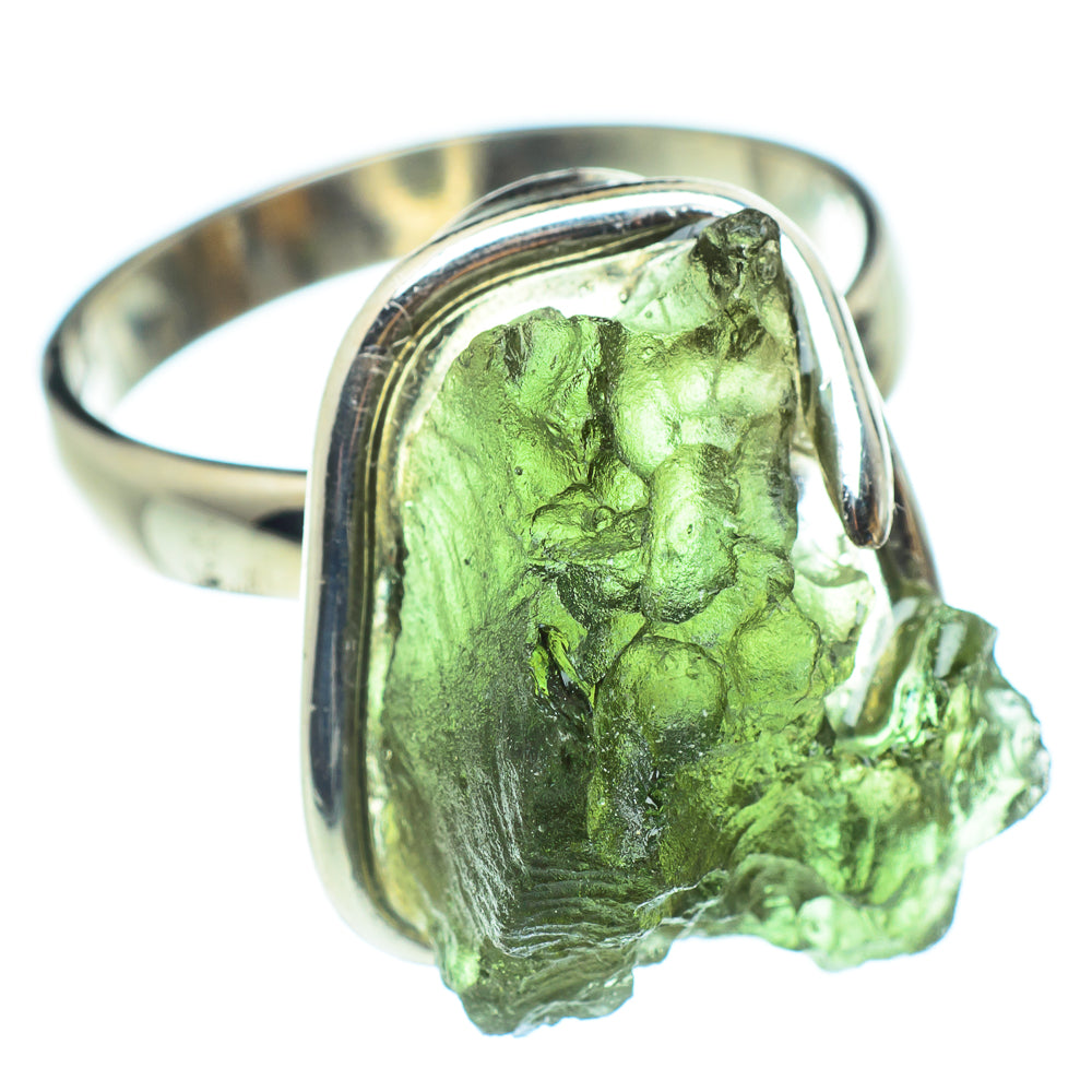 Czech Moldavite Rings handcrafted by Ana Silver Co - RING58151