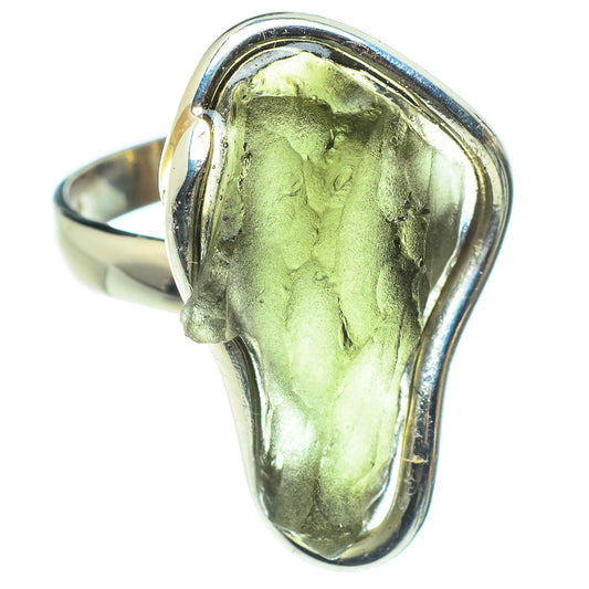 Czech Moldavite Rings handcrafted by Ana Silver Co - RING58155