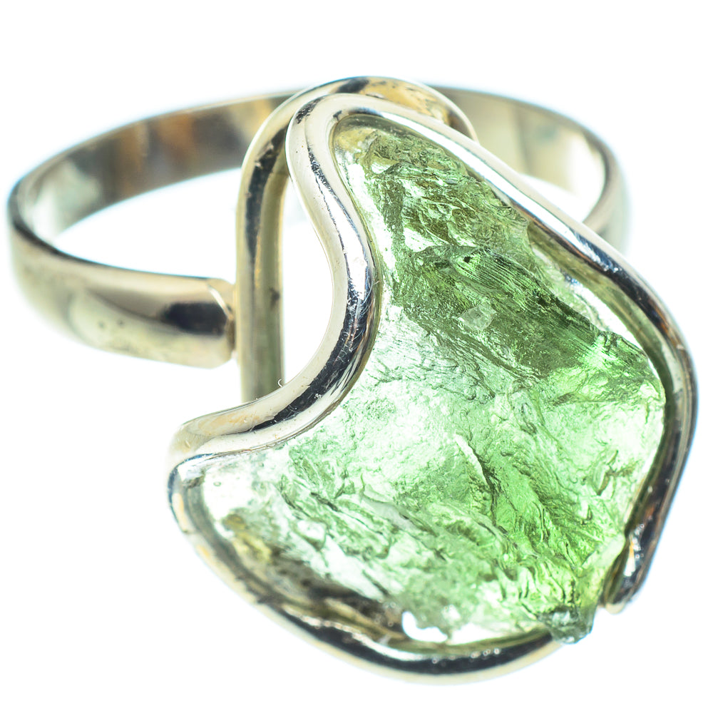 Czech Moldavite Rings handcrafted by Ana Silver Co - RING58156