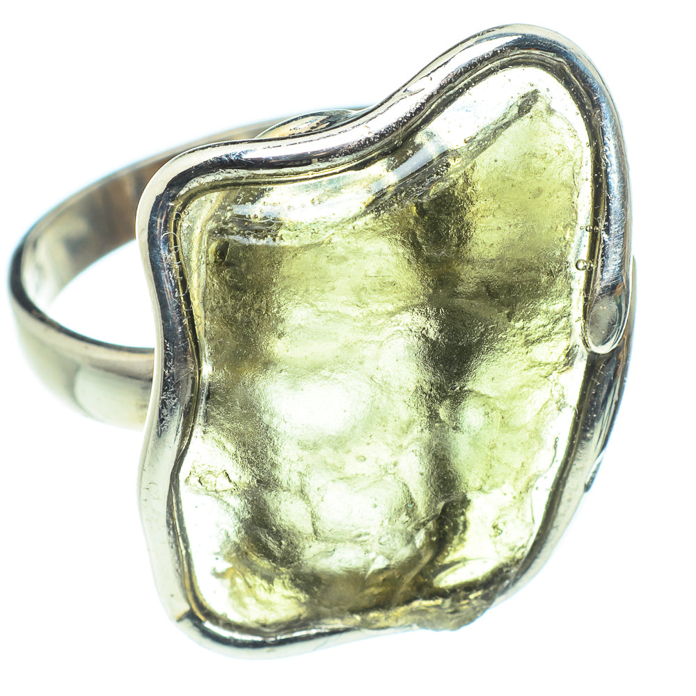 Czech Moldavite Rings handcrafted by Ana Silver Co - RING58157