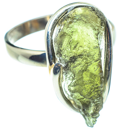 Czech Moldavite Rings handcrafted by Ana Silver Co - RING58158