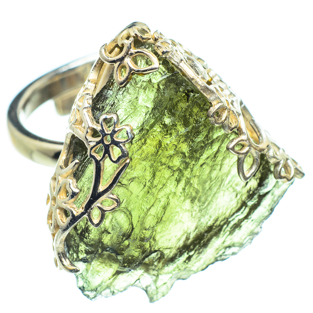 Czech Moldavite Rings handcrafted by Ana Silver Co - RING58166