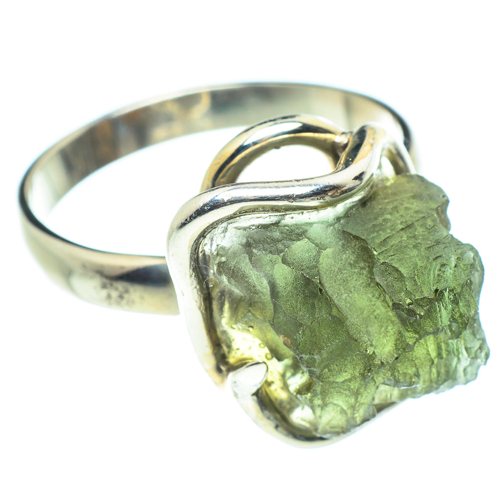 Czech Moldavite Rings handcrafted by Ana Silver Co - RING58168
