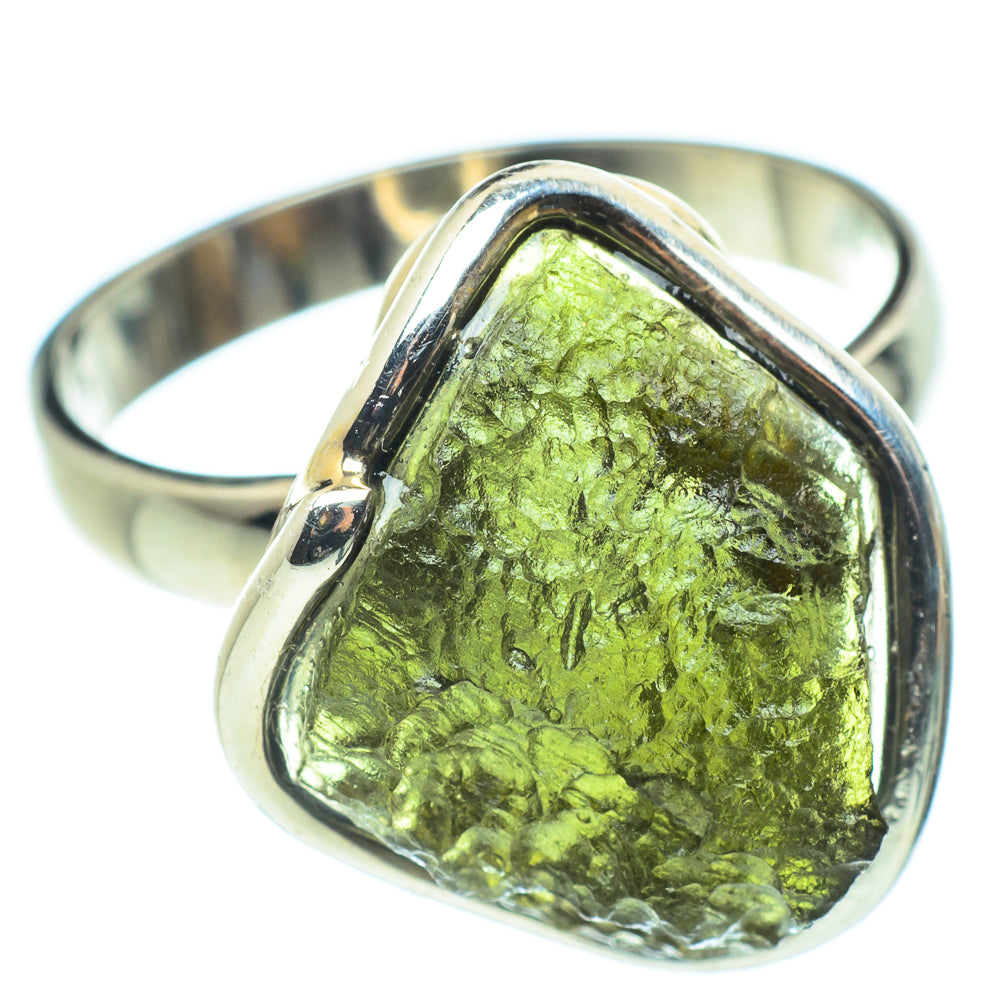 Czech Moldavite Rings handcrafted by Ana Silver Co - RING58171