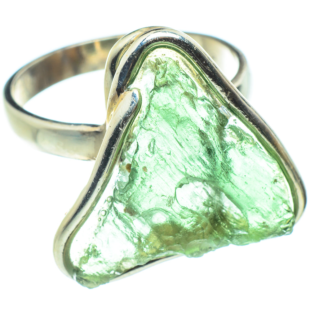 Czech Moldavite Rings handcrafted by Ana Silver Co - RING58172