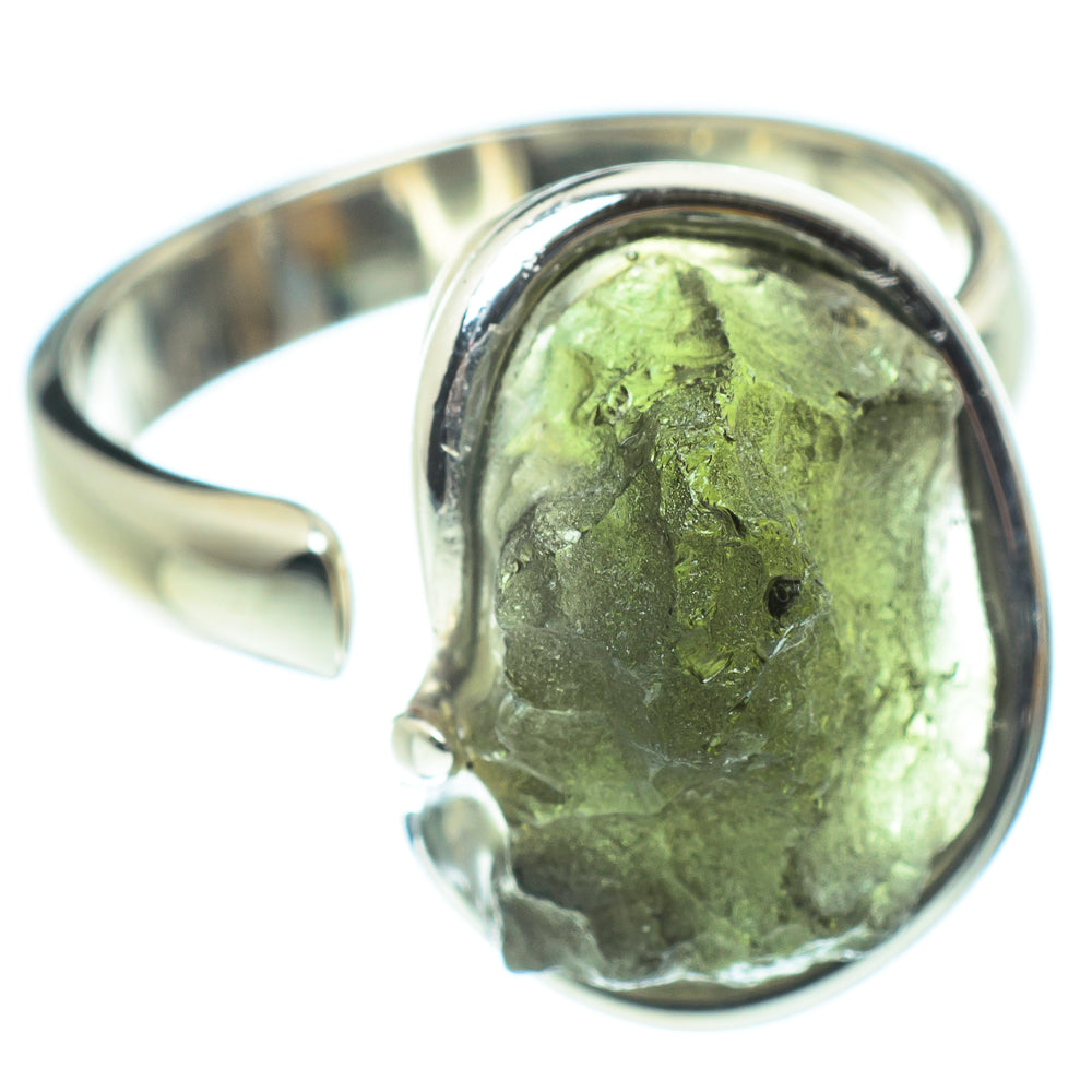 Czech Moldavite Rings handcrafted by Ana Silver Co - RING58173
