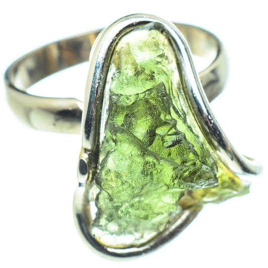 Czech Moldavite Rings handcrafted by Ana Silver Co - RING58174