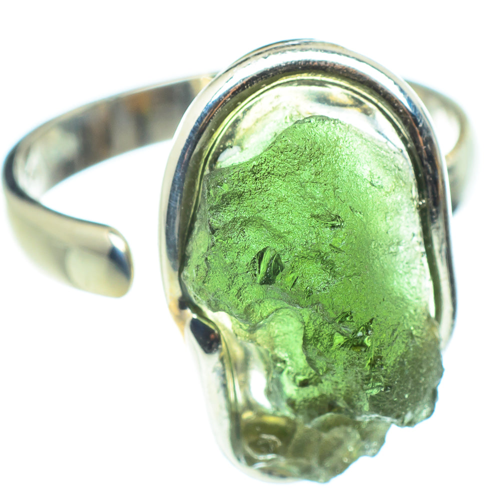 Czech Moldavite Rings handcrafted by Ana Silver Co - RING58177