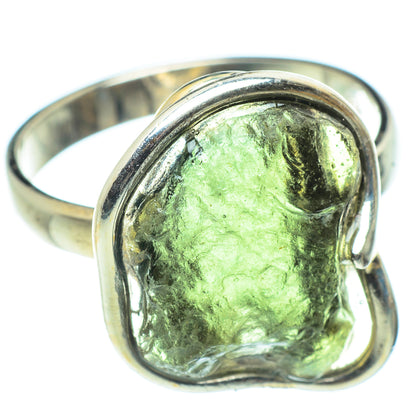 Czech Moldavite Rings handcrafted by Ana Silver Co - RING58181