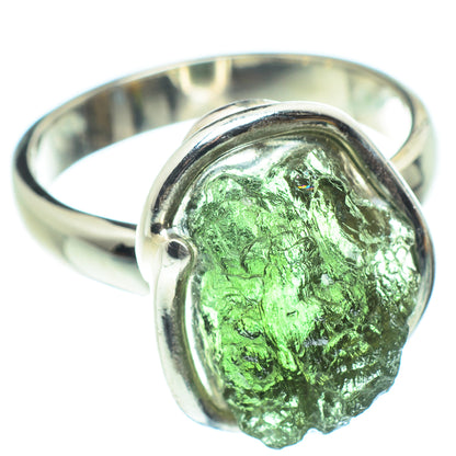Czech Moldavite Rings handcrafted by Ana Silver Co - RING58185