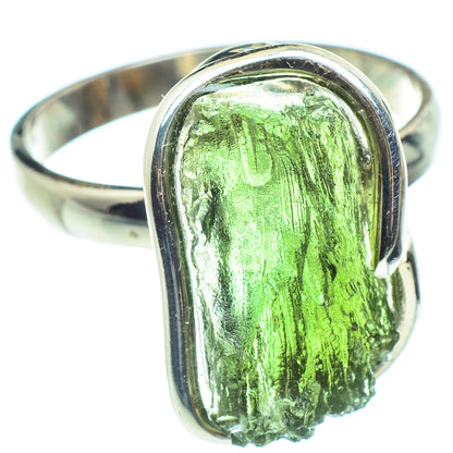 Czech Moldavite Rings handcrafted by Ana Silver Co - RING58186