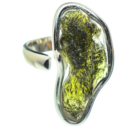Czech Moldavite Rings handcrafted by Ana Silver Co - RING58190