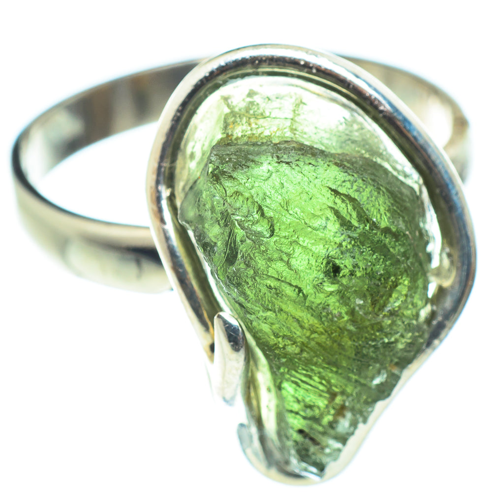 Czech Moldavite Rings handcrafted by Ana Silver Co - RING58194