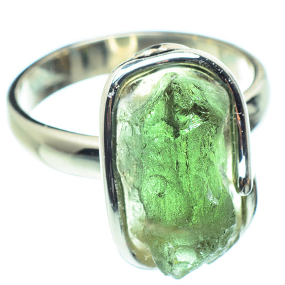 Czech Moldavite Rings handcrafted by Ana Silver Co - RING58195