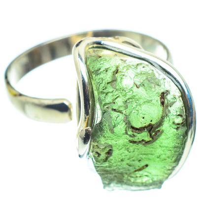 Czech Moldavite Rings handcrafted by Ana Silver Co - RING58199