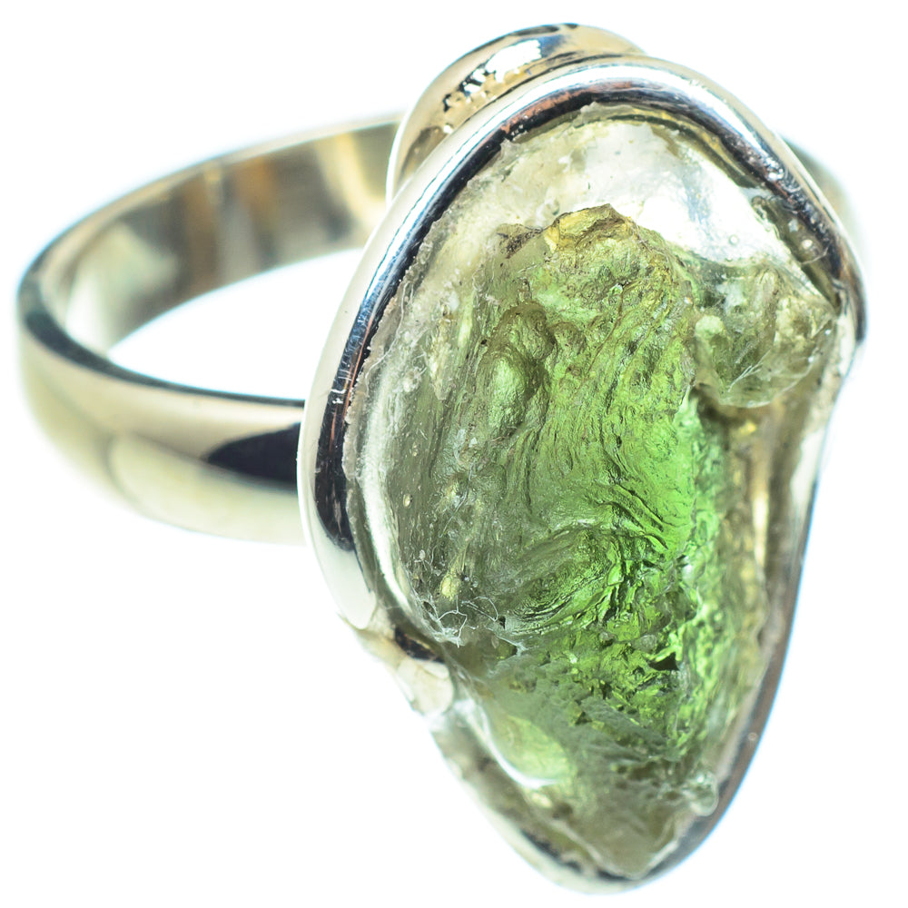 Czech Moldavite Rings handcrafted by Ana Silver Co - RING58201