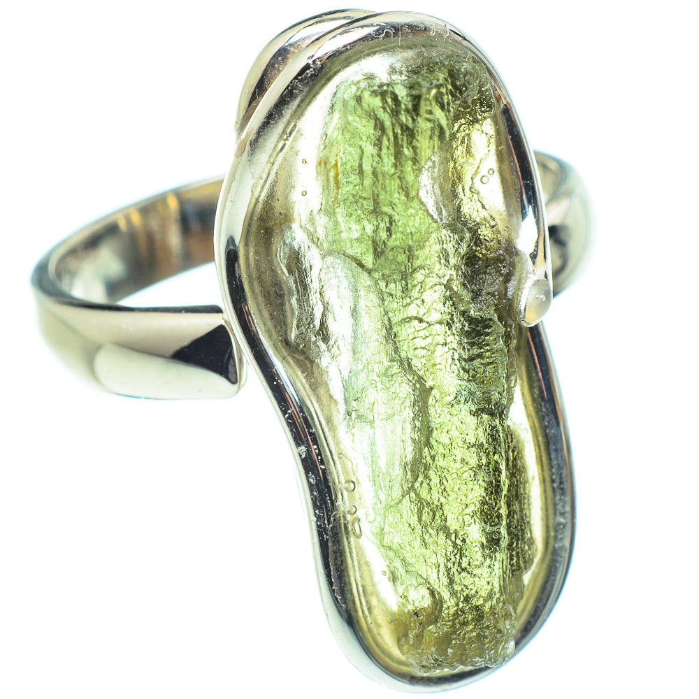 Czech Moldavite Rings handcrafted by Ana Silver Co - RING58202