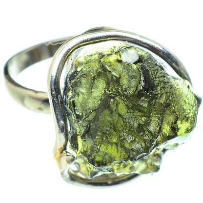 Czech Moldavite Rings handcrafted by Ana Silver Co - RING58206