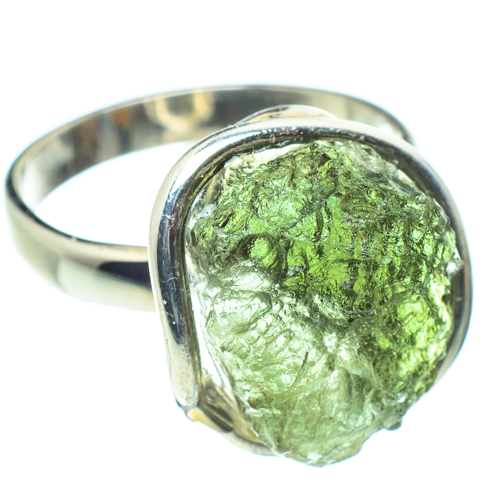 Czech Moldavite Rings handcrafted by Ana Silver Co - RING58208