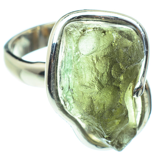 Czech Moldavite Rings handcrafted by Ana Silver Co - RING58209