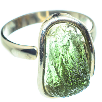 Czech Moldavite Rings handcrafted by Ana Silver Co - RING58211