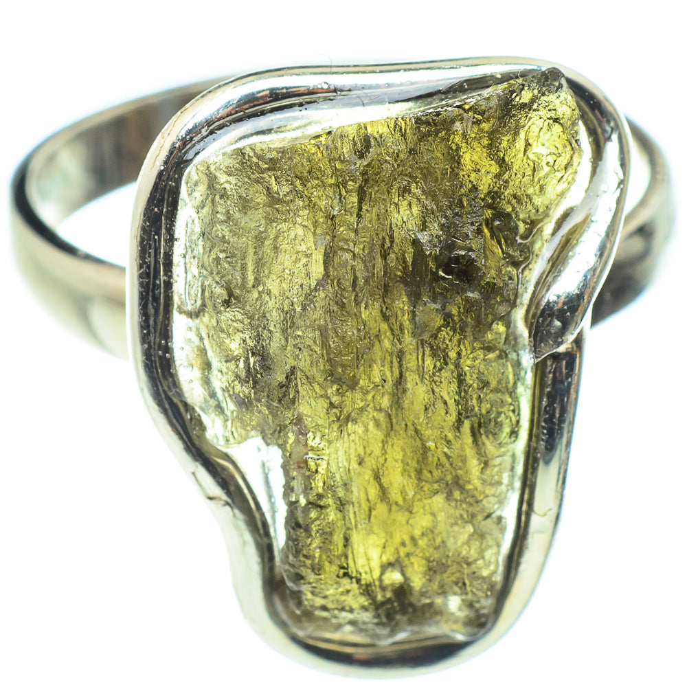 Czech Moldavite Rings handcrafted by Ana Silver Co - RING58213