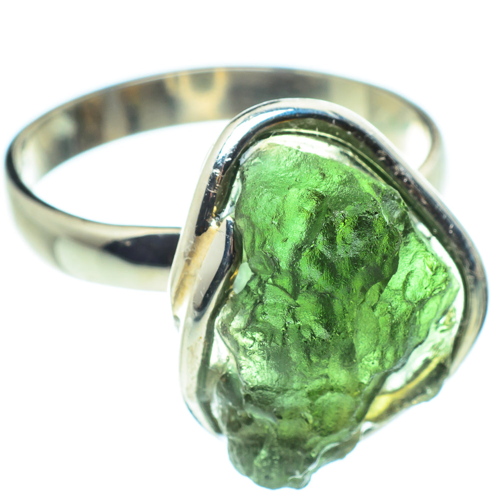 Czech Moldavite Rings handcrafted by Ana Silver Co - RING58215