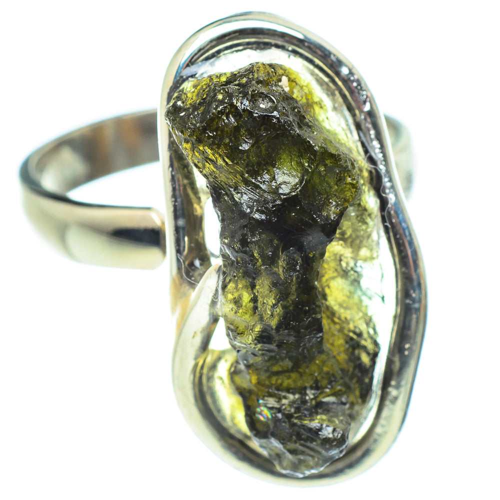 Czech Moldavite Rings handcrafted by Ana Silver Co - RING58220