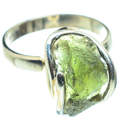 Czech Moldavite Rings handcrafted by Ana Silver Co - RING58222