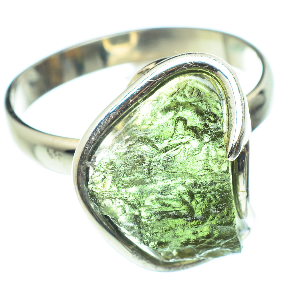 Czech Moldavite Rings handcrafted by Ana Silver Co - RING58224
