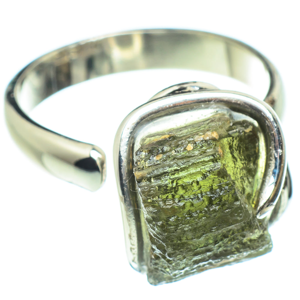 Czech Moldavite Rings handcrafted by Ana Silver Co - RING58225