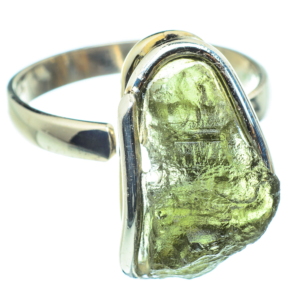 Czech Moldavite Rings handcrafted by Ana Silver Co - RING58227