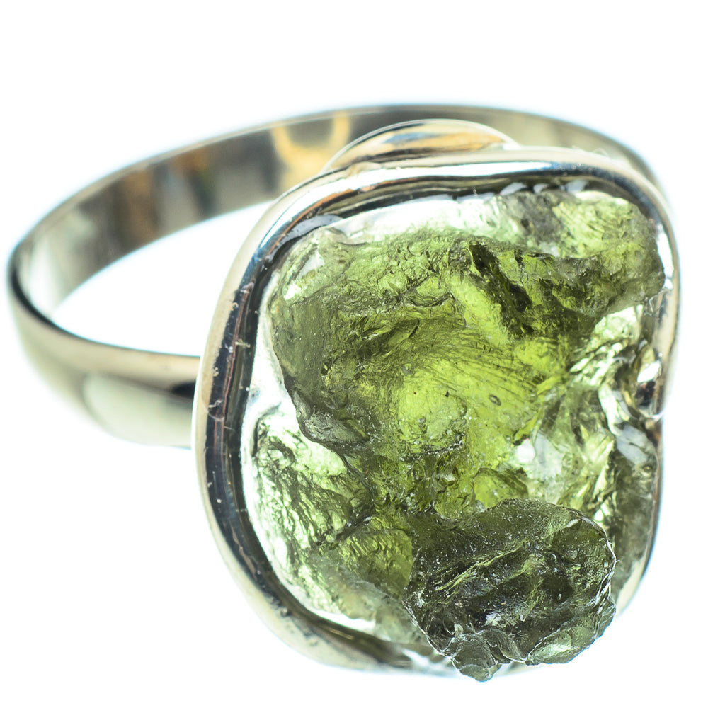 Czech Moldavite Rings handcrafted by Ana Silver Co - RING58232