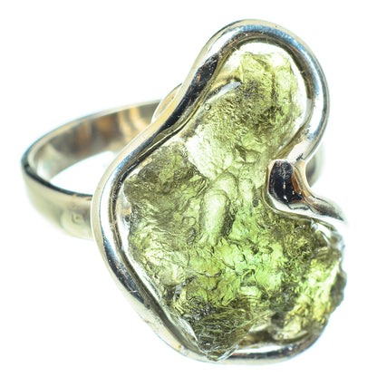 Czech Moldavite Rings handcrafted by Ana Silver Co - RING58233