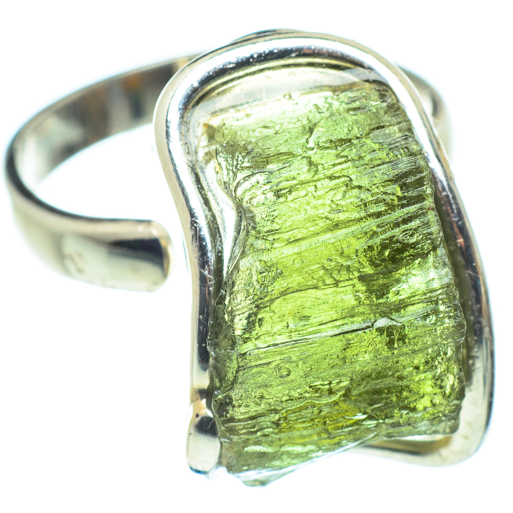 Czech Moldavite Rings handcrafted by Ana Silver Co - RING58237