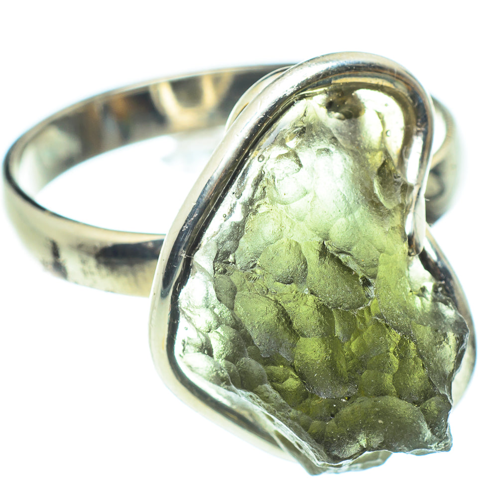 Czech Moldavite Rings handcrafted by Ana Silver Co - RING58243