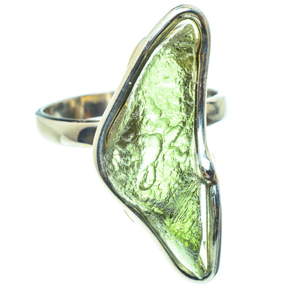 Czech Moldavite Rings handcrafted by Ana Silver Co - RING58244
