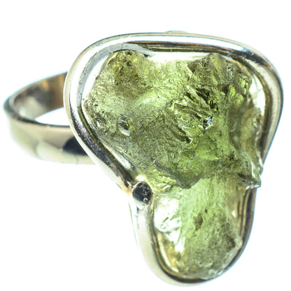 Czech Moldavite Rings handcrafted by Ana Silver Co - RING58245