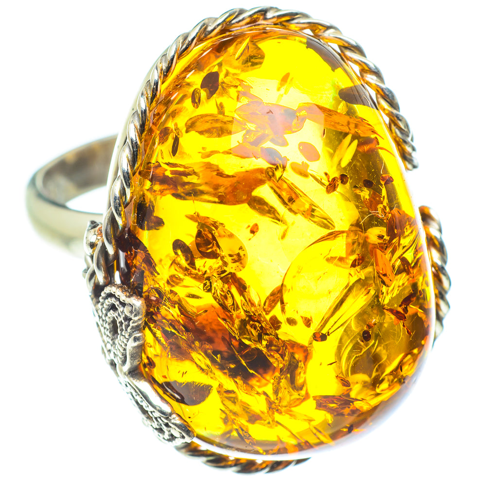 Baltic Amber Rings handcrafted by Ana Silver Co - RING58275