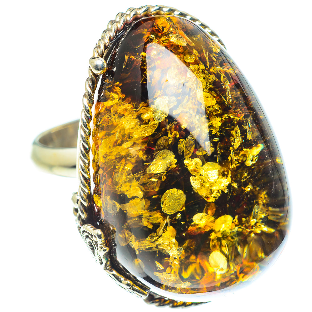 Baltic Amber Rings handcrafted by Ana Silver Co - RING58321