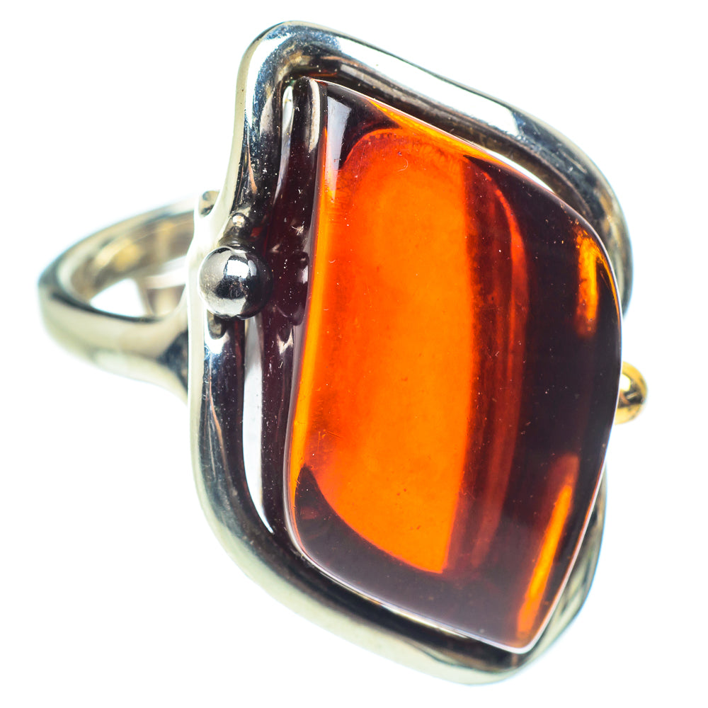 Baltic Amber Rings handcrafted by Ana Silver Co - RING58331 - Photo 2