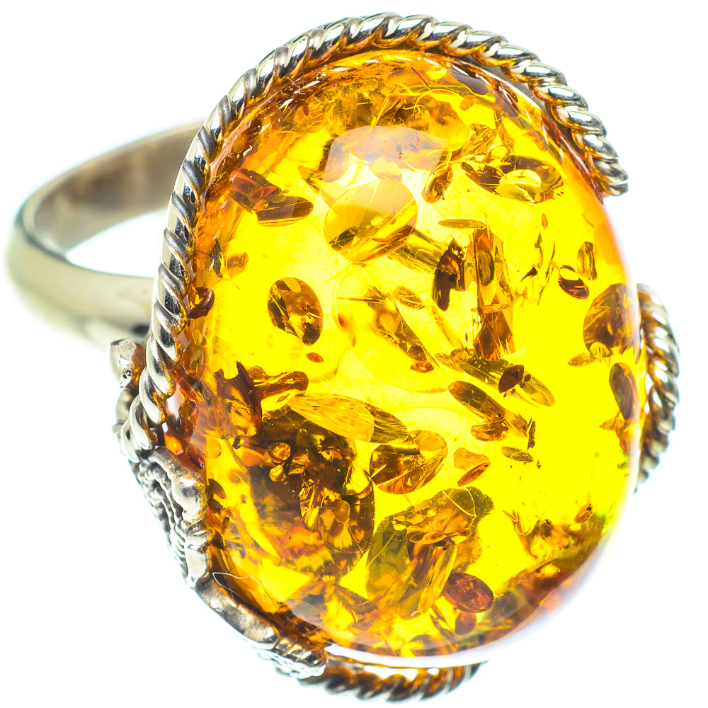Baltic Amber Rings handcrafted by Ana Silver Co - RING58352