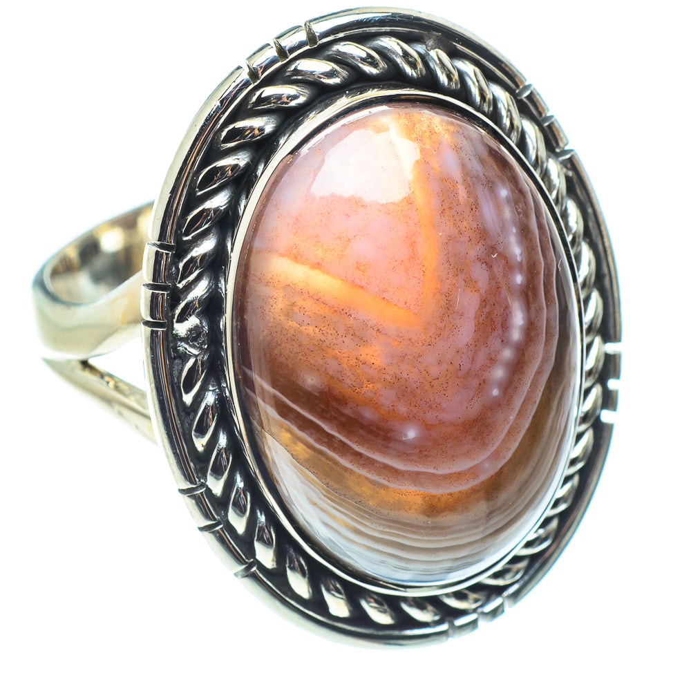 Botswana Agate Rings handcrafted by Ana Silver Co - RING58425
